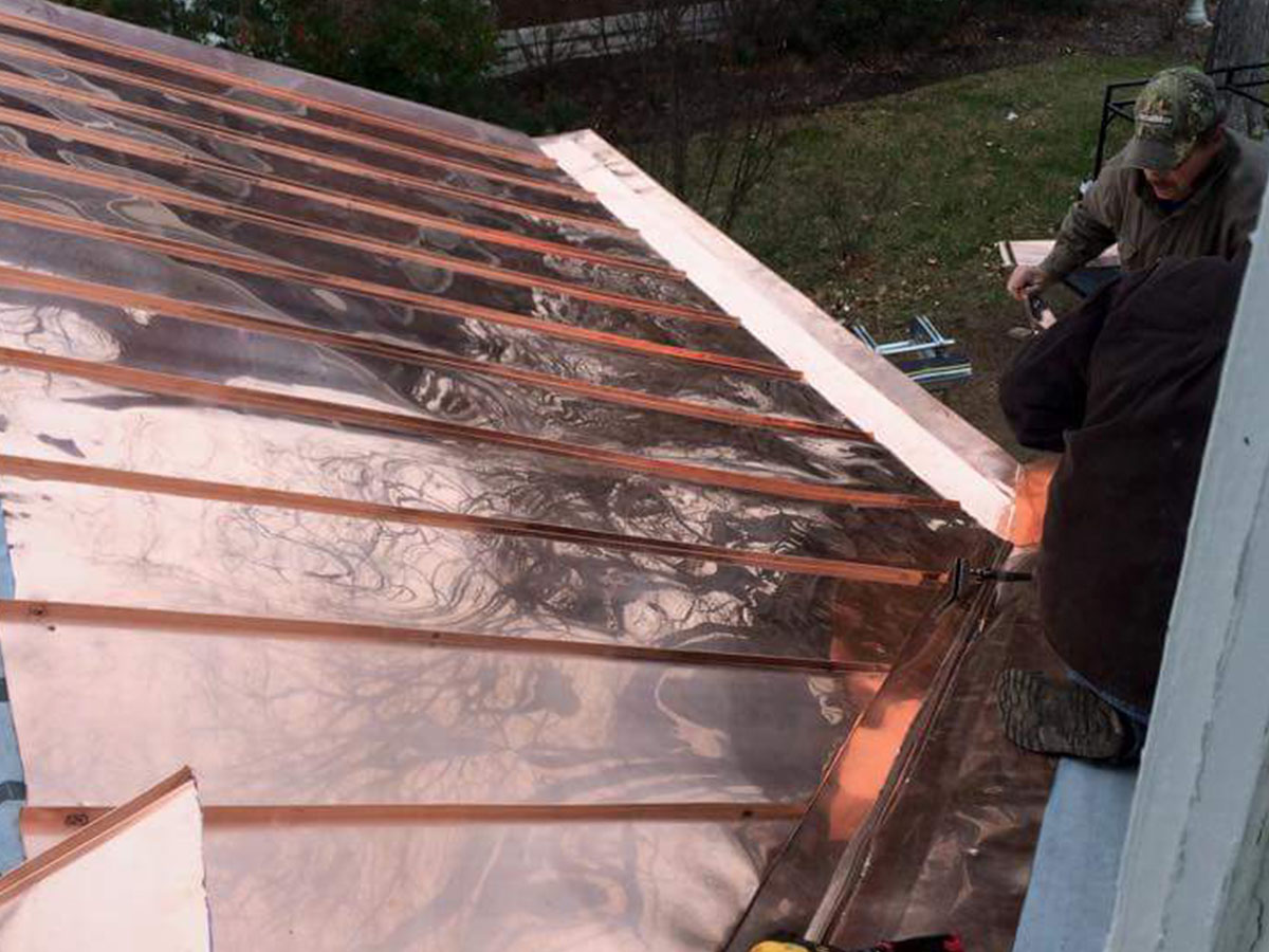 copper metal roof